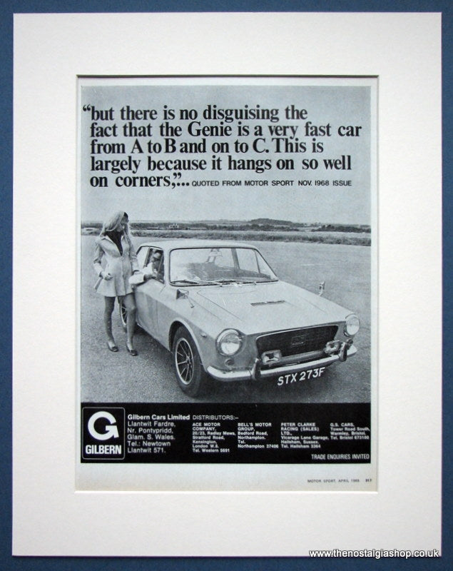 Gilbern Genie Original advert 1969 (ref AD1347)