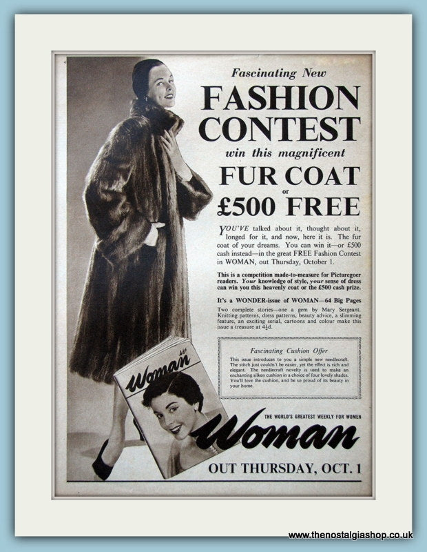 Woman Fashion Contest Original Advert 1953 (ref AD4702)