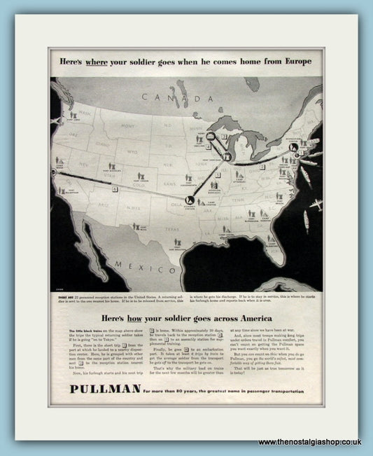Pullman Passenger Transport Original Advert 1945 (ref AD8255)