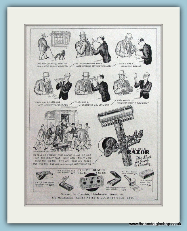 Eclipse Red Ring Razor. Original Advert 1938 (ref AD4512) – The ...