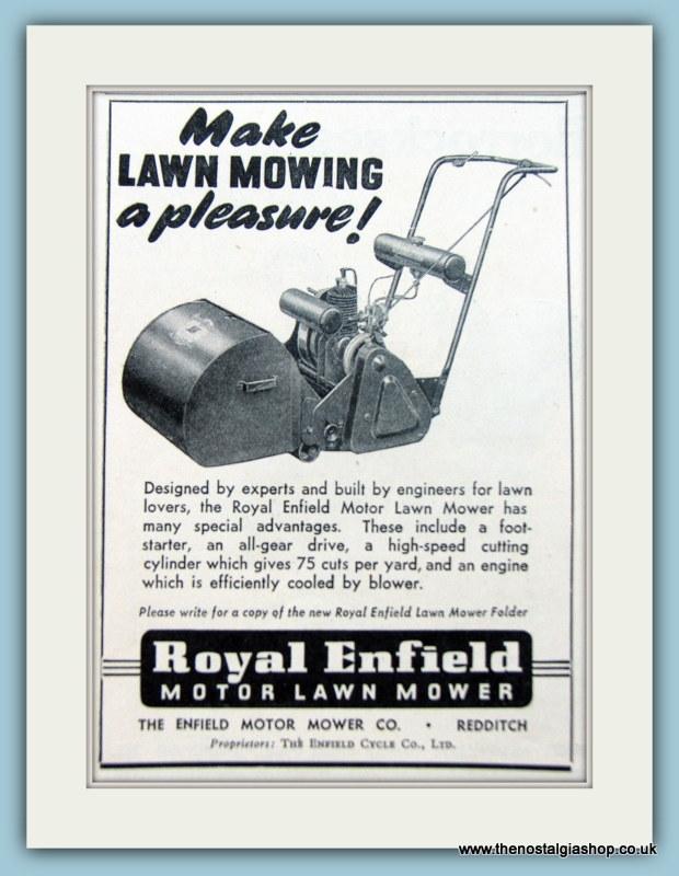 Royal Enfield Lawnmowers. Set of 4 Original Adverts 1950s (ref AD4620)