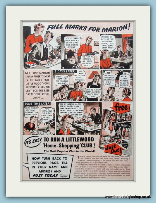 Littlewoods Catalogue Home Shopping Club 1953 Original Advert (ref AD4535)