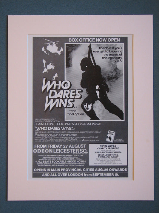 Who Dares Wins  Original advert. SAS (ref AD409)