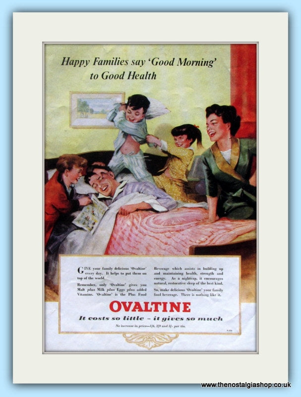 Ovaltine. Original Advert 1958 (ref AD4891)