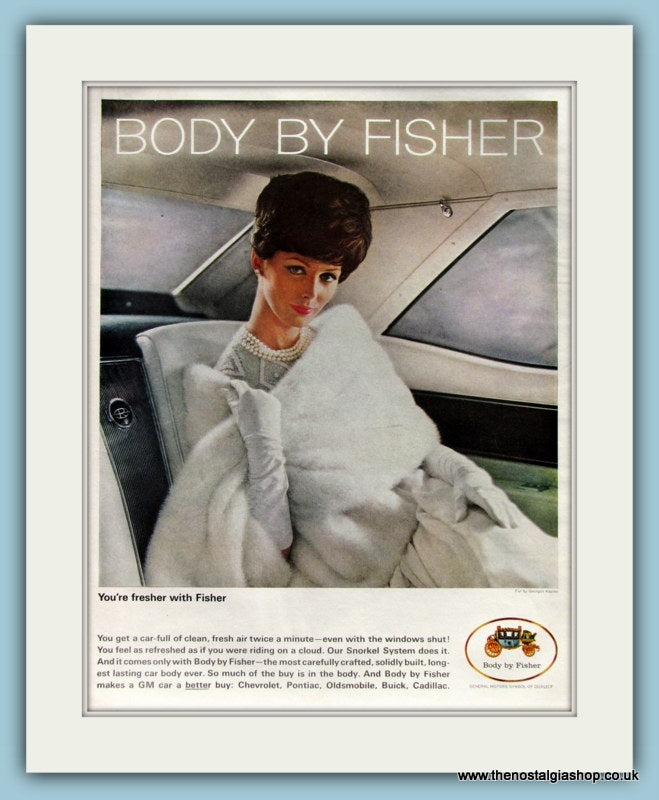 Body by Fisher. G.M. Set of 4 Original Adverts 1960s (ref AD8285)