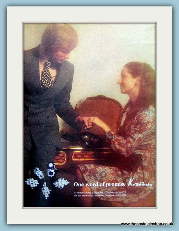 Kutchinsky Jewellery Original Advert 1973 (ref AD6237)