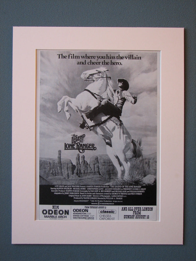 The Legend Of The Lone Ranger (ref AD469) Original Advert 1981