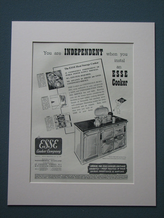 Esse Cooker 1939 Original advert (ref AD837)