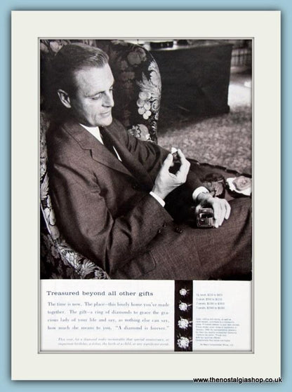 De Beers Diamonds Jewellery Set Of 4 Original Adverts 1958 (ref AD6180)
