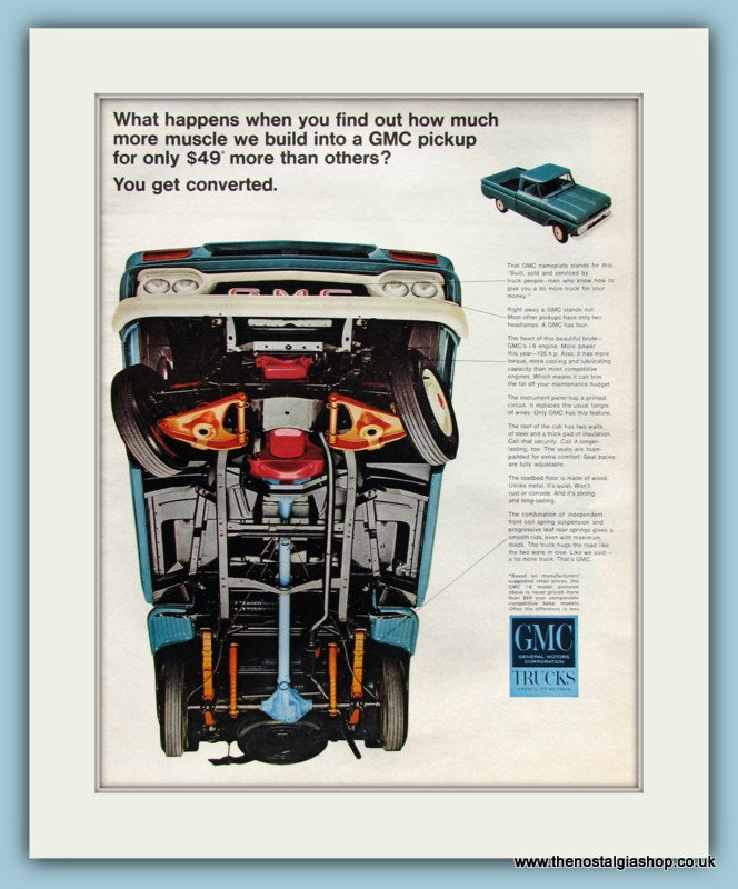 GMC Trucks Original Advert 1966 (ref AD8219)