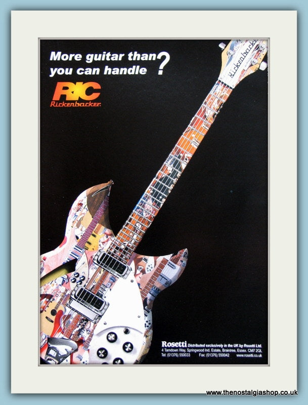 Rickenbacker Guitar Rosetti Original Advert 2002 (ref AD2748)