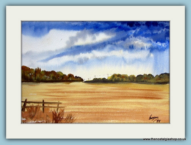 Sawdon Yorkshire Wolds. Original Watercolour by Brian Brogan