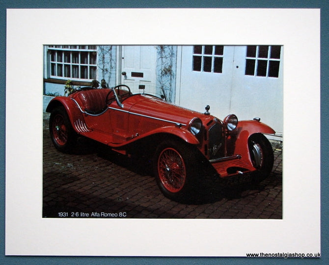 Alfa Romeo 8C 2.6 L 1931. Photo Print 1973. (ref AD1324)