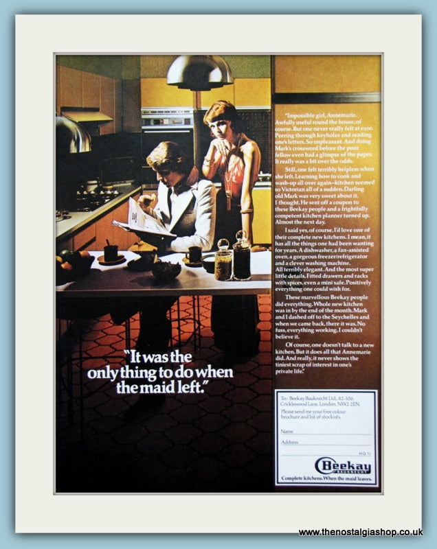 Beekay Kitchen Furniture Original Advert 1979 (ref AD2781)