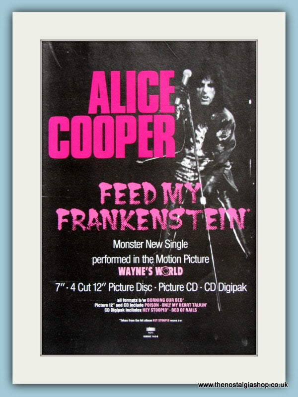 Alice Cooper - Feed My Frankenstein 1992 Original Advert (ref AD2938)