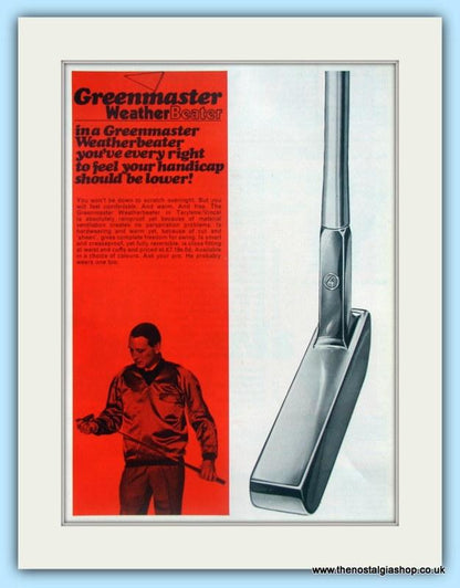 Greenmaster Putters. Original Advert 1968 (ref AD4987)