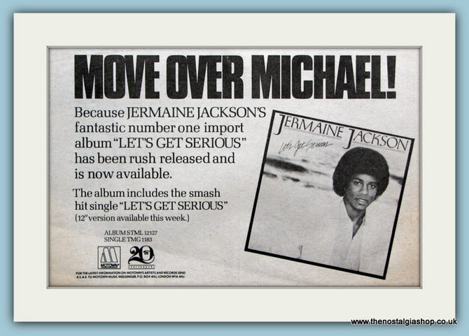 Jermaine Jackson. Let's Get Serious. 1980 Original Advert (ref AD2066)
