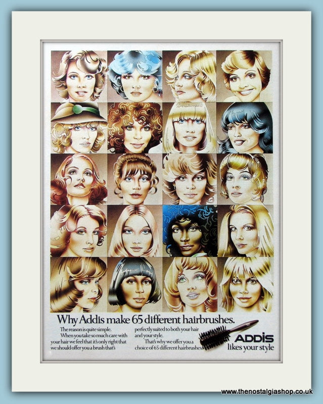 Addis Hair Brushes Original Advert 1977 (ref AD4351)