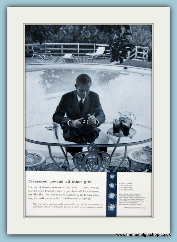De Beers Diamond Jewellery Original Advert 1960 (ref AD6185)