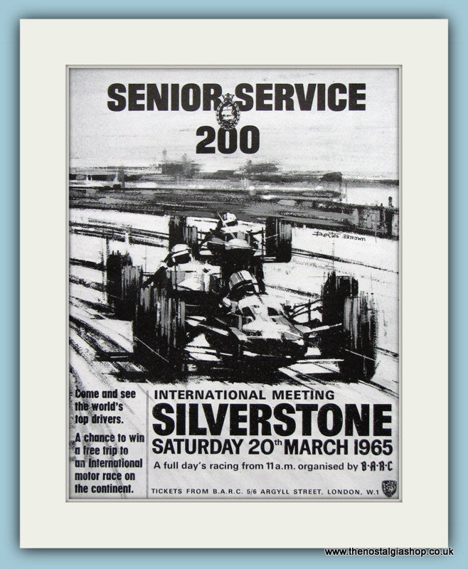 Silverstone International Meeting 1965. Original Advert (ref AD2005)