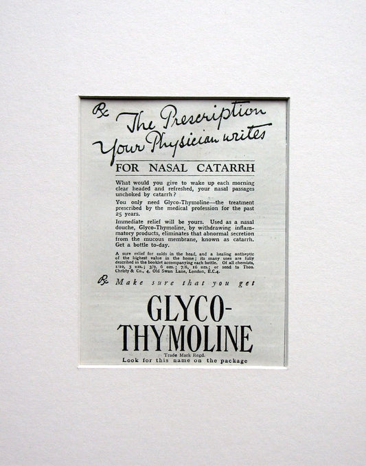 Glyco-Thymoline Original Advert 1924 (ref AD1509)