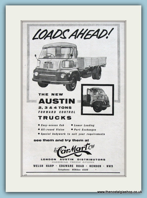 Austin Trucks Carmart Ltd Original Advert 1960 (ref AD2960)