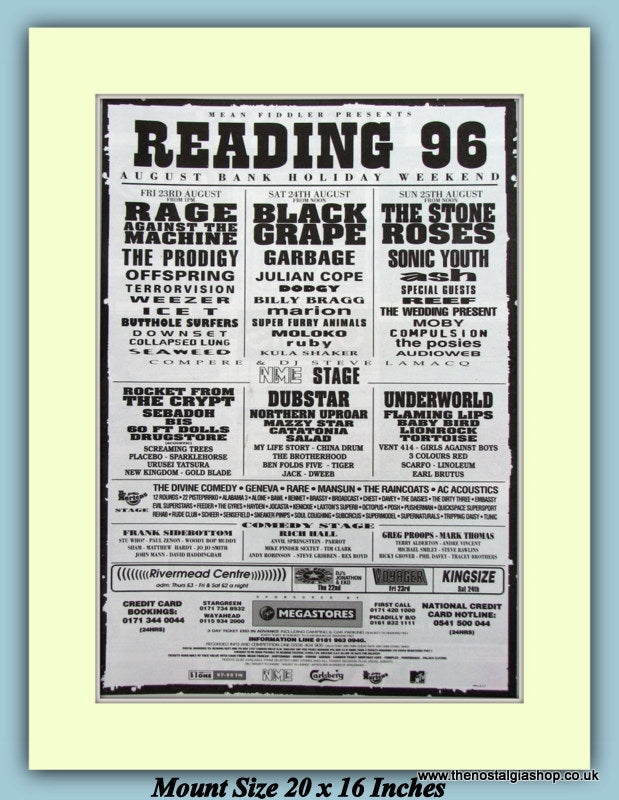Reading Festival 1996 Original Advert (ref AD9004)