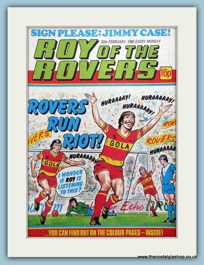 Roy Of The Rovers Lot Of 3 Original Covers 1980s (ref AD2995)