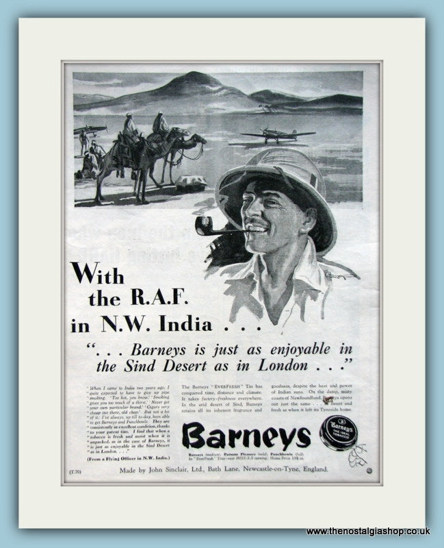 Barneys Tobacco. Original Advert 1941 (ref AD6042)