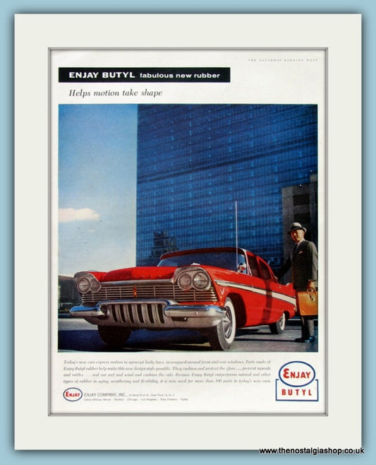 Enjay Butyl Original Advert 1957 (ref AD8298)