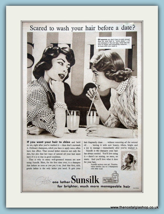 Sunsilk Shampoo Original Advert 1955 (ref AD3614)