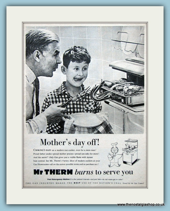 Mr Therm Gas Cooker Gas Council Original Advert 1963 (ref AD4665)