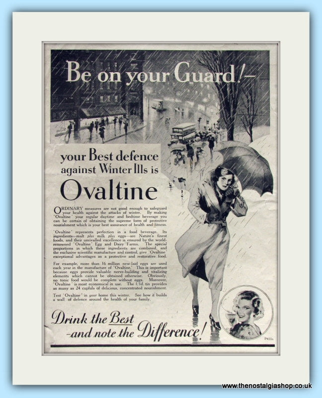 Ovaltine. Original Advert 1939 (ref AD4885)