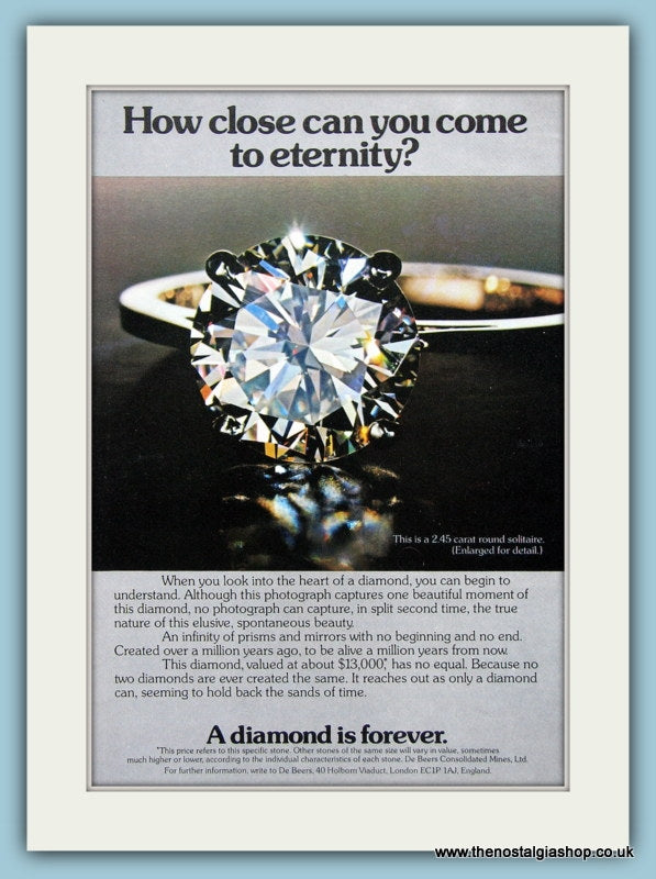 De Beers Diamond Ring Original Advert 1977 (ref AD6186)