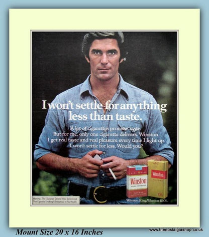 Winston Cigarettes Set Of 2 Original Adverts 1977/78 (ref AD9448)