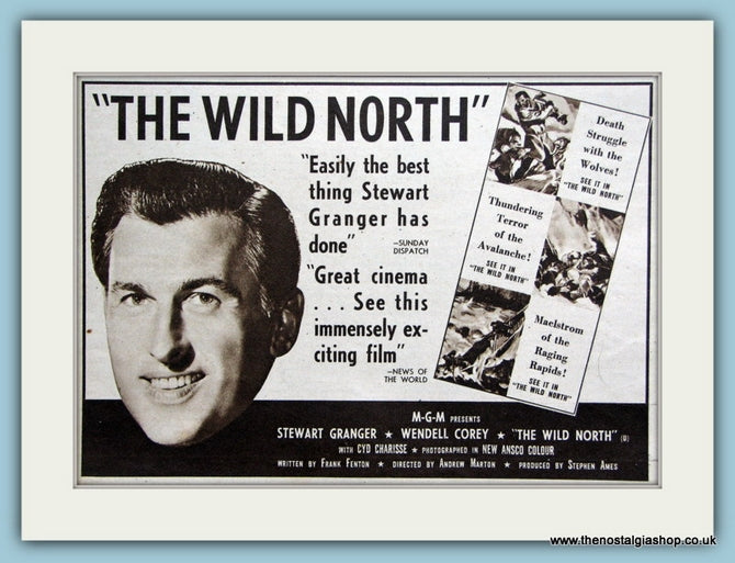 The Wild North starring Stewart Granger. 1952 Original Advert (ref AD3199)