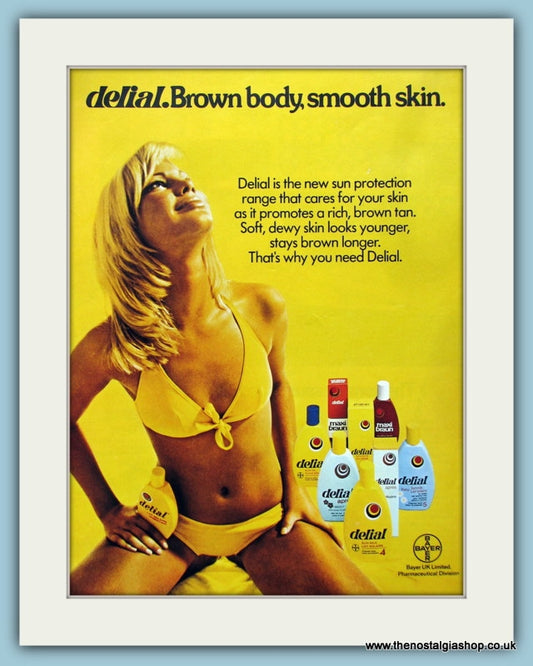 Delial Sun Cream Bayer Ltd Original Advert 1975 (ref AD4499)