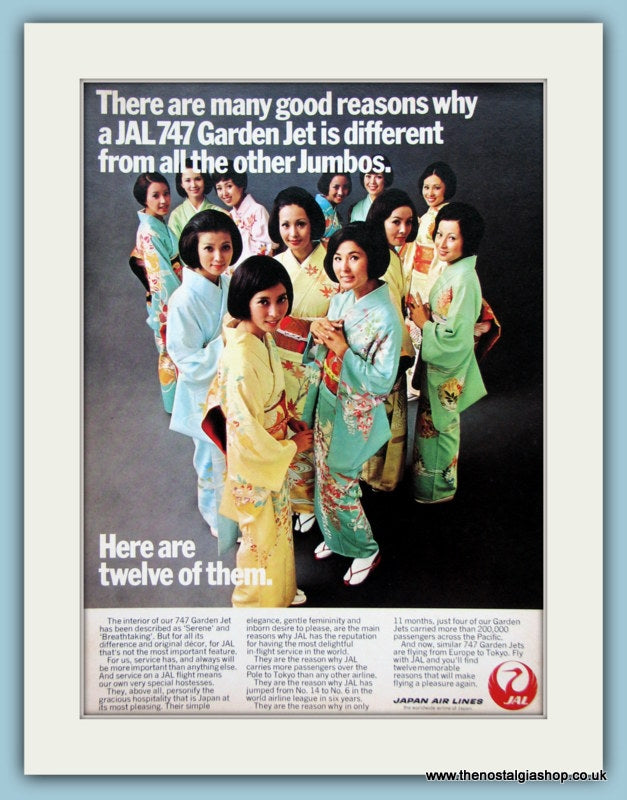 Japan Air Lines Original Advert 1972 (ref AD2127)