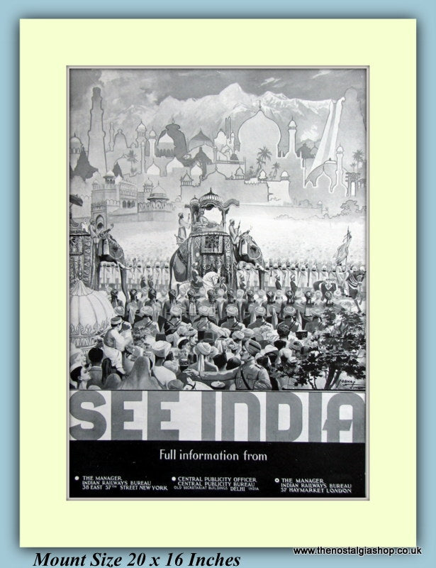 See India Railways Original Advert 1937 (ref AD9415)