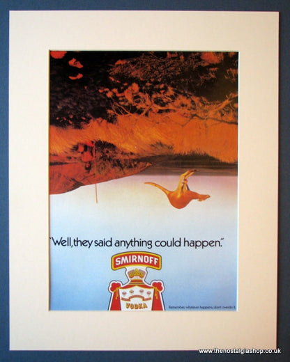 Smirnoff "Anything Could Happen" Australia. Set of 2 Original adverts 1980 (ref AD1210)
