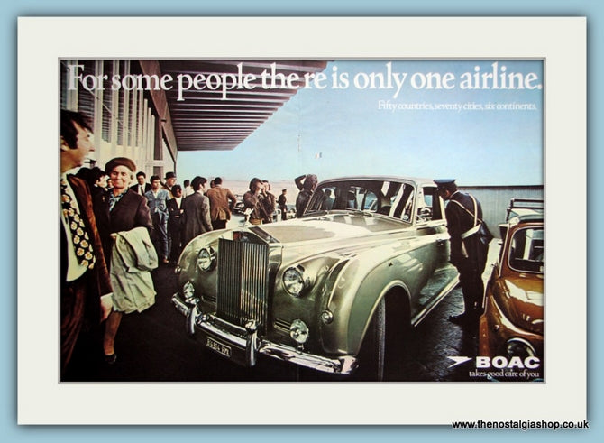 BOAC Airlines Original Advert 1970 (ref AD2191)