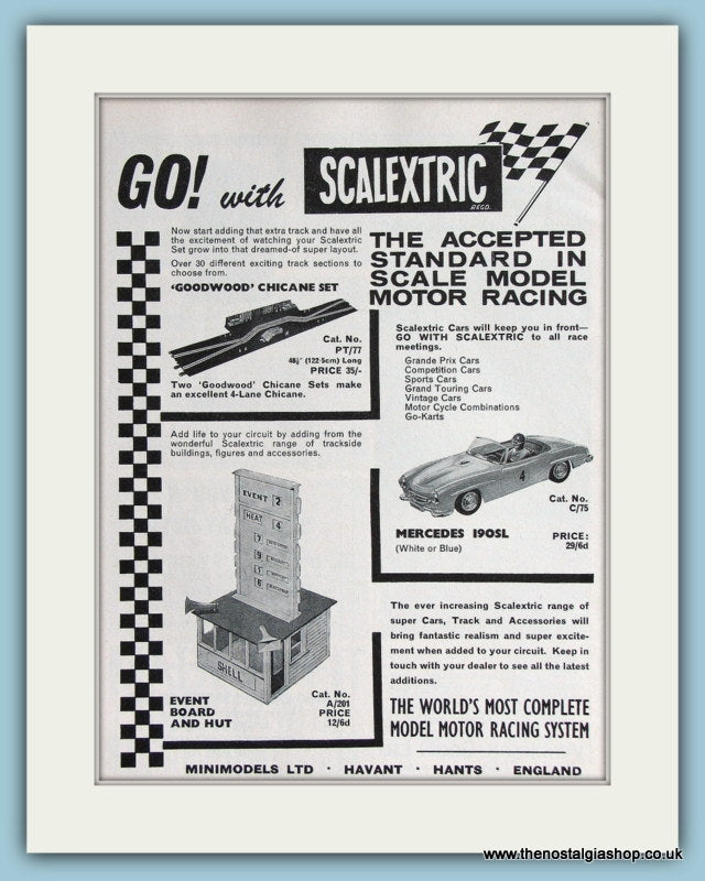 Scalextric Motor Racing 1966 Original Advert (ref AD2858)