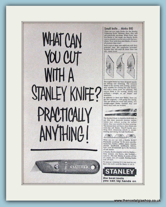 Stanley Tools Original Advert 1964 (ref AD3835)