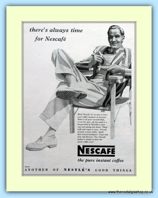 Nescafe Pure Instant Coffee. Original Advert 1954 (ref AD5021)