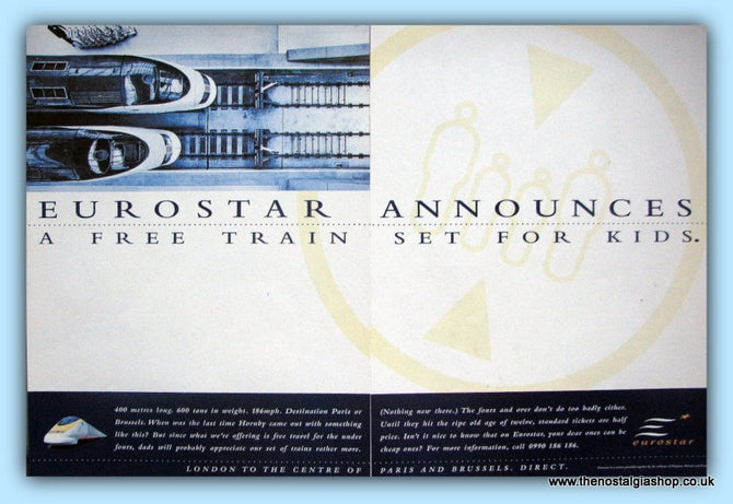 Eurostar Original  Double Advert 1995 (ref AD6567)