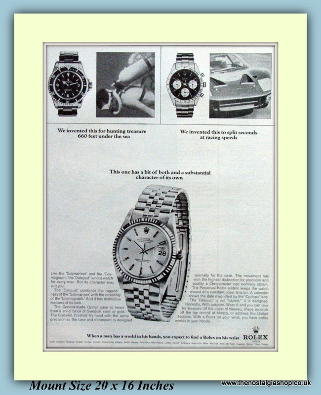 Rolex Datajust Watch Original Advert 1966 (ref AD9383)