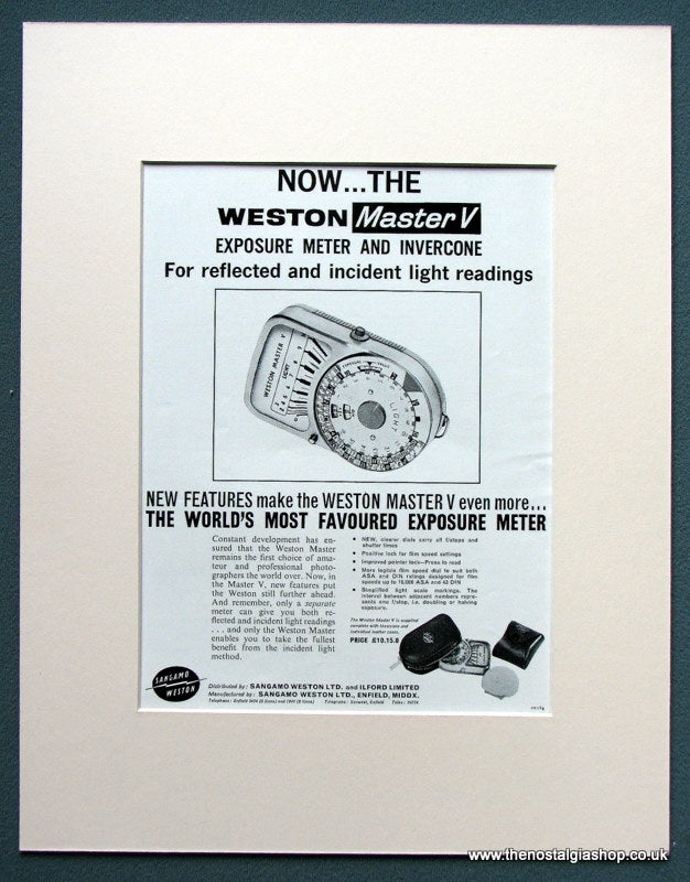 Weston Master V Meter 1963 Original Advert (ref AD1089)