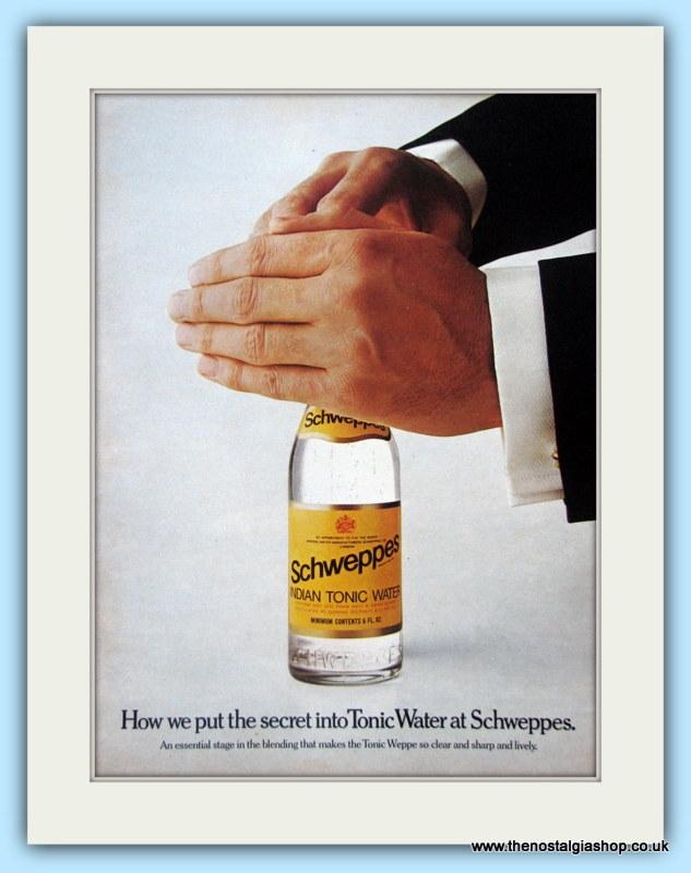 Schweppes Drinks Set Of 4 Original Adverts 1974 (ref AD4983)