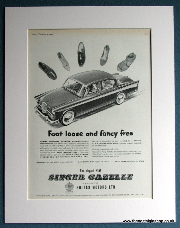 Singer Gazelle1959 Original Advert (ref AD1702)