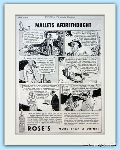 Rose's. Set of 3 Original Adverts 1938 (ref AD4869)